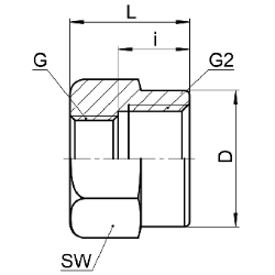 Bild von SERTO Übergangsmuffen SERTO AD FA 40 Messing M-Programm Grösse: 1/8"‑ 1/2", Art.Nr. :  016.0311.048