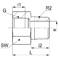 Bild von SERTO Übergangsnippel SERTO AD A 40 Messing M-Programm Grösse: 1/8"‑ 1/2", Art.Nr. :  016.0411.048