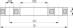 Bild von +GF+ Flansche PP-Stahl, d mm: 225, Art.Nr.: 727700720