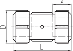 Bild von +GF+ PRIMOFIT Kupplung kurz verzinkt Egal für PE/PE-Xa-Rohr auf Stahlrohr, Dimension ″: 11/4", Art.Nr.: 775102504