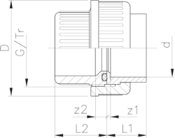 Bild von +GF+ Klebeverschraubung PVC-U metrisch, Grösse: 10, Art.Nr.: 721510103