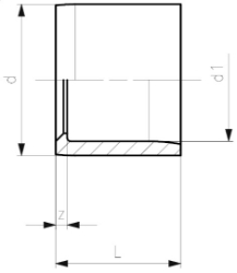 Bild von +GF+ Reduktion kurz PVC-U metrisch, Grösse: 40‑ 20, Art.Nr.: 721900348