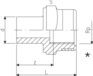 Bild von +GF+ Reduktionsnippel PVC-U metrisch Rp, Grösse: 40‑1", Art.Nr.: 721910446