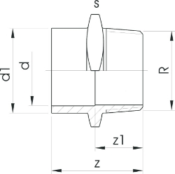 Bild von +GF+ Übergangsmuffennippel PVC-U metrisch R, Grösse: 16/20‑ 1/2", Art.Nr.: 721910556