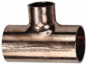 Picture of +GF+ Serie 7000 Lötfittings T reduziert Kupfer, d-d-d mm: 22 ‑ 10 ‑ 22, Art.Nr.: 767130059