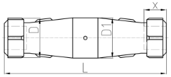 Bild von +GF+ PRIMOFIT Kupplung lang verzinkt Für Stahlrohr, Dimension ″: 1", Art.Nr.: 775152053