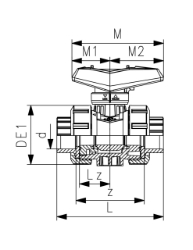 Bild von +GF+ PROGEF Standard Kugelhahn Typ 546 Pro Mit Schweissmuffen PP-H ISO, Grösse: 20, Art.Nr.: 167546402