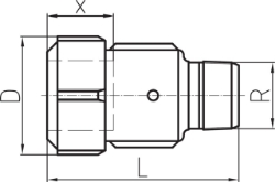 Bild von +GF+ PRIMOFIT Übergangsstück mit Aussengewinde verzinkt Für PE/PE-Xa-Rohr, Dimension mm: 50 x 4.6, Art.Nr.: 775202205