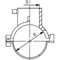 Bild von +GF+ ELGEF Plus Elektroschweiss Anschlussschelle PE100 d63-400mm / SDR11, d mm: 125, Art.Nr.: 193137077