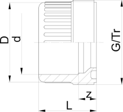 Bild von +GF+ Einschraubteil PVC-U metrisch, Grösse: 10, Art.Nr.: 721840103