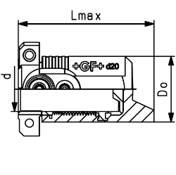 Bild von +GF+ ELGEF Plus Endkappe PE100 d20-63mm / SDR11, d mm: 25, Art.Nr.: 753961607