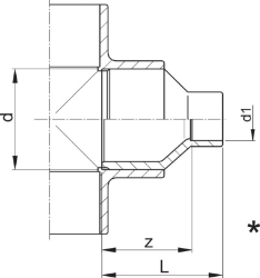 Bild von +GF+ PROGEF Standard Reduktion PN10, Grösse: 20‑16, Art.Nr.: 727910334