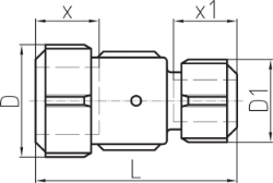 Bild von +GF+ PRIMOFIT Kupplung kurz verzinkt Reduziert für Stahlrohr, Dimension ″: 1" ‑ 1/2", Art.Nr.: 775102062