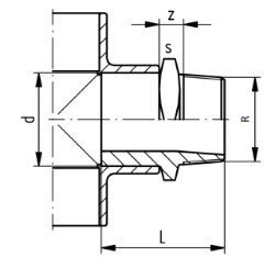 Bild von +GF+ PROGEF Standard Übergangs-Nippel Metrisch R (PN10), Grösse: 20‑ 1/2", Art.Nr.: 727910506