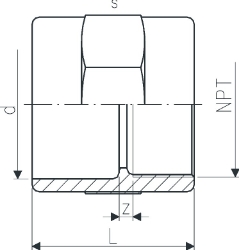 Bild von +GF+ Übergangsmuffe PVC-U metrisch NPT, d mm: 50, Art.Nr.: 721914210