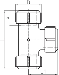 Bild von +GF+ PRIMOFIT T-Stück verzinkt Für Stahlrohr, Dimension ″: 1", Art.Nr.: 775302053