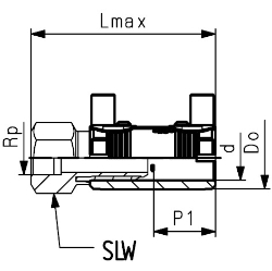 Bild von +GF+ ELGEF Plus Übergangsmuffe PE/Messing d32-63mm / SDR11 / Innengewinde Rp, d mm: 50, Art.Nr.: 720920260