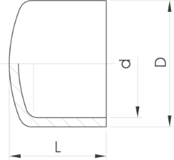 Bild von +GF+ PROGEF Standard Endkappe (PN10), Grösse: 25, Art.Nr.: 727960107