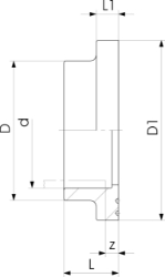 Bild von +GF+ PROGEF Standard Bundbuchse Dichtfläche flach/gerillt (PN10), Grösse: 63, Art.Nr.: 727790211