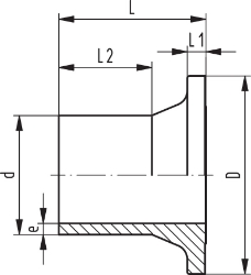 Bild von +GF+ Anschlussteil 546 und 543 PE 100 (G41) Mit Stumpfschweissstutzen IR-Plus® SDR11 metrisch, d: 40, Art.Nr.: 193480105