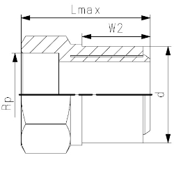 Bild von +GF+ ELGEF Plus Übergangsadapter PE/Edelstahl d20-63mm / SDR11 / Innengewinde Rp, d mm: 25, Art.Nr.: 724920207