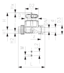 Bild von +GF+ Membranventil Typ 514 PVC-U Mit Klebemuffen metrisch, d mm: 16, Art.Nr.: 161514011