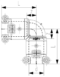 Bild von +GF+ INSTAFLEX Elektroschweiss Winkel 90° PB, d mm: 25, Art.Nr.: 761069216