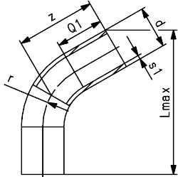 Bild von +GF+ ELGEF Plus Bogen 60° PE100 d32-900mm / SDR11 / langschenklige Version, de mm: 40, Art.Nr.: 753071009