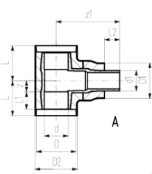 Bild von +GF+ COOL-FIT 4.0 T90° reduziert SDR11 d32-d225, d mm: 160, Art.Nr.: 738204251