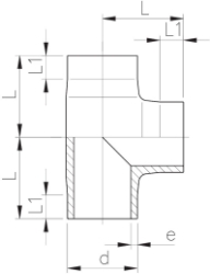 Bild von +GF+ PROGEF Standard T 90° egal SDR11/PN10, Grösse: 125, Art.Nr.: 727208515