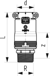 Bild von +GF+ INSTAFLEX Übergang PB/Messing Elektroschweiss-Übergang mit Aussengewinde, d mm: 20, Art.Nr.: 761069713