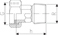 Bild von +GF+ INSTAFLEX Übergangs-Verschraubung Messing Mit Flachdichtung / Aussengewinde, R ″: 3/4, Art.Nr.: 760857060