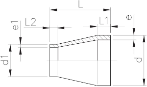 Bild von +GF+ PROGEF Standard Reduktion SDR11/PN10, Grösse: 40‑ 25, Art.Nr.: 727908547