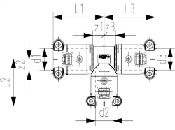 Bild von +GF+ INSTAFLEX Elektroschweiss T-Stück 90° reduziert PB, d1 mm: 63, Art.Nr.: 761069264