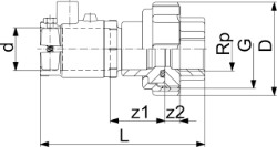 Bild von +GF+ INSTAFLEX Übergangs-Verschraubung PB/Messing Elektroschweissen / Innengewinde, d mm: 20, Art.Nr.: 760857222