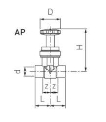 Bild von +GF+ INSTAFLEX Ventil BTV 2 PB Mit Entleerstutzen G 1/4", d mm: 40, Art.Nr.: 761070313