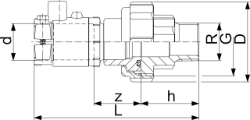 Bild von +GF+ INSTAFLEX Übergangs-Verschraubung PB/Messing Elektroschweissen / Aussengewinde, d mm: 20, Art.Nr.: 760857215